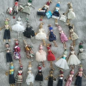 Christmas idea handmade necklaces with doll pendant